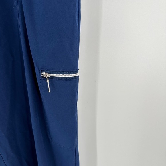 Chico's Blue Pockets Elastic Waistband Pull-On Workout Ankle Pants Size Medium - Picture 4 of 14